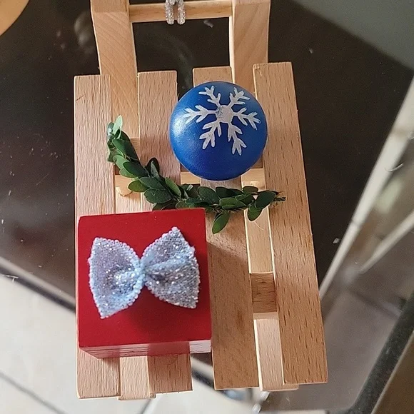 STEINBACH Chubby Festive Wooden Santa Nutcracker with Christmas Tree and Sled